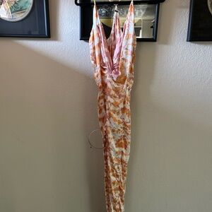 YFB Orange and Pink Tie-Dye Slip Maxi Dress.  Like new; worn once